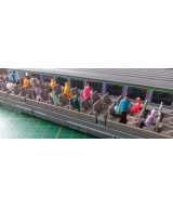 Ludziki, postacie, figurki H0 siedzące - 100 sztuk