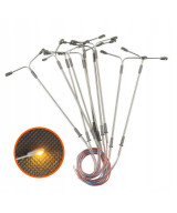 Latarnia lampa Led dwuramienna żółta 3v, skala H0, typ 2