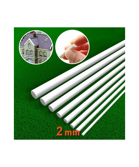 Profil ABS pręt okrągły - 2mm (3szt x 15cm)