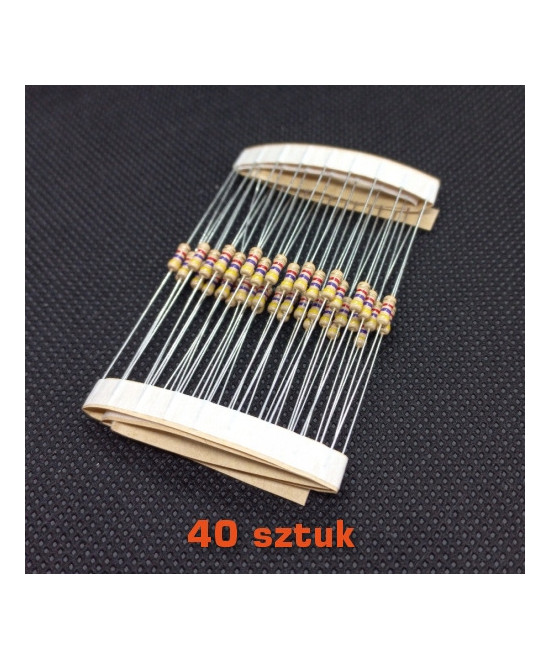 Rezystor węglowy 0,25W 1/4 4,7K Ohm, 40 sztuk
