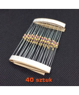 Rezystor węglowy 0,25W 1/4 4,7K Ohm, 40 sztuk