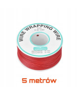 Przewód typu Kynar czerwony 0,24mm, długość 5m