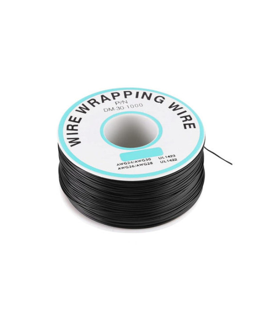 Przewód typu Kynar czarny 0,24mm, długość 5m