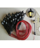 Latarnia parkowa, lampa led żółta 3v + rezystor