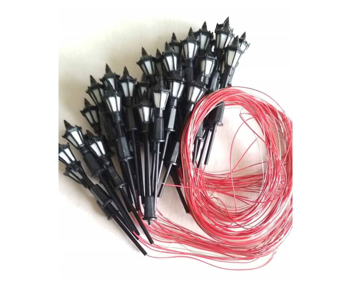 Latarnia parkowa, lampa led żółta 3v + rezystor