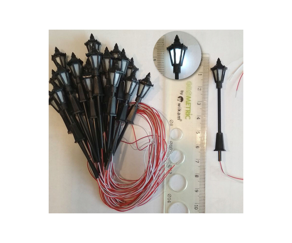 Latarnia parkowa, lampa led biała 3v + rezystor