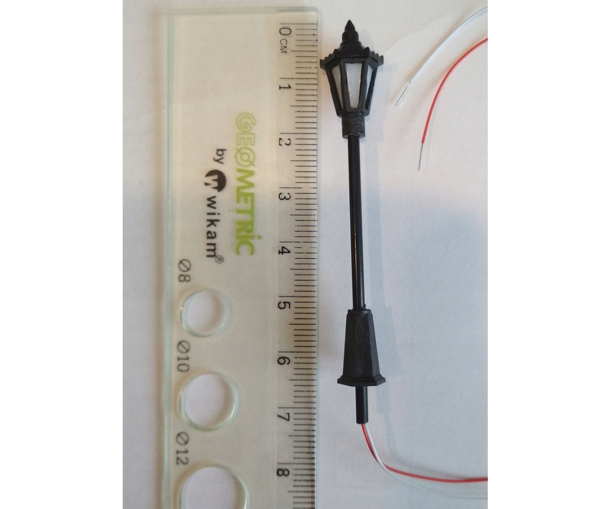 Latarnia parkowa, lampa led biała 3v + rezystor