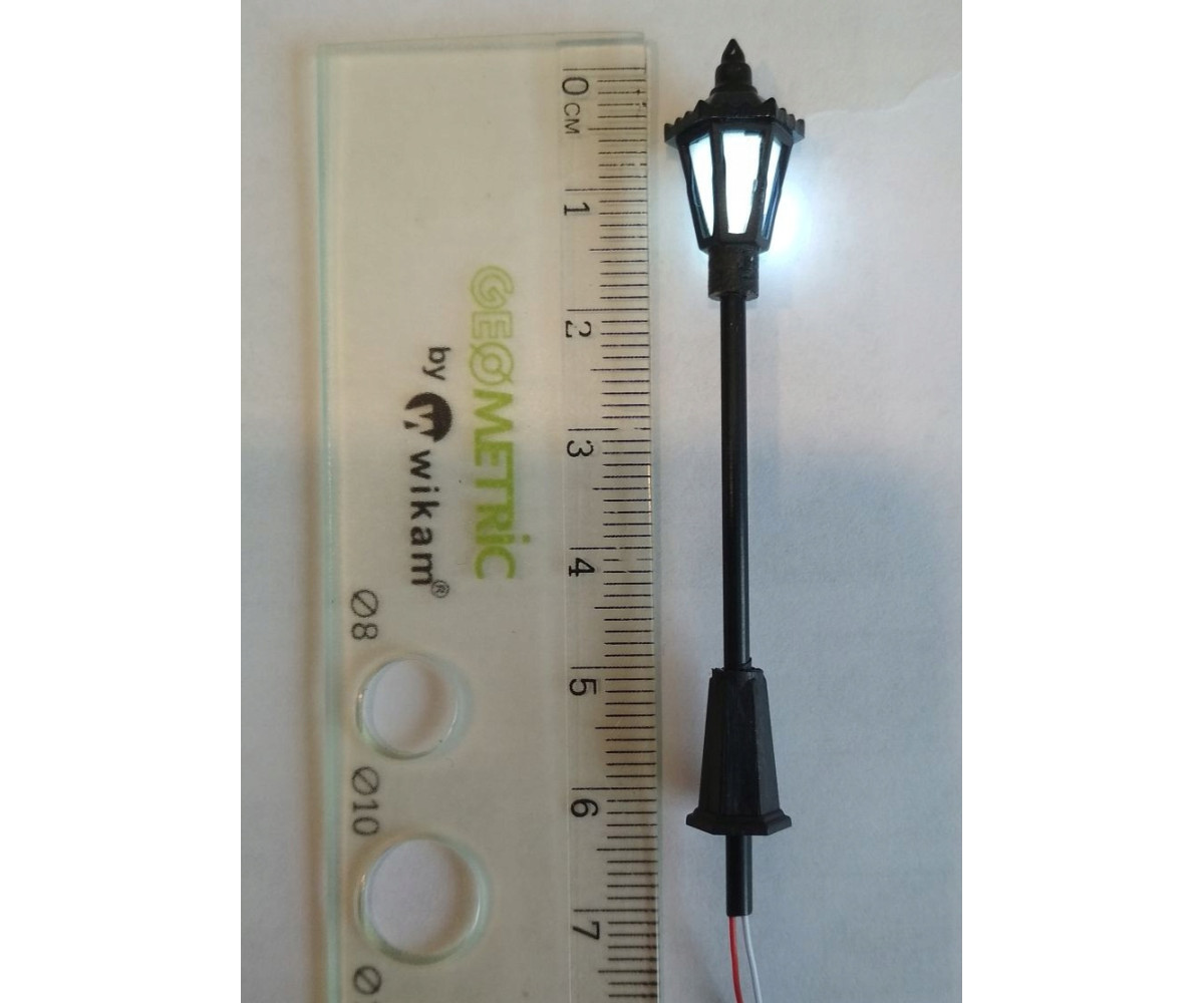 Latarnia parkowa, lampa led biała 3v + rezystor