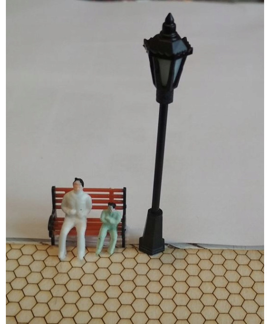 Latarnia parkowa, lampa led biała 3v + rezystor