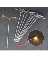 Latarnia lampa Led dwuramienna żółta 3v + rezystor