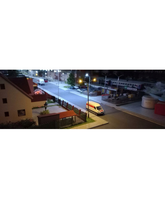 Latarnia lampa Led dwuramienna żółta 3v + rezystor