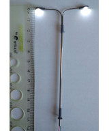 Latarnia H0 lampa biała zimna Led dwuramienna 3v