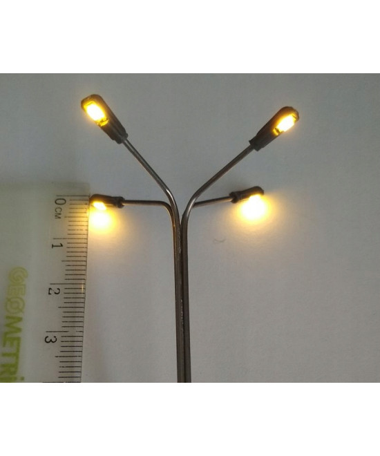Lampa,latarnia LED czteroramienna żółta 3v + rezystor