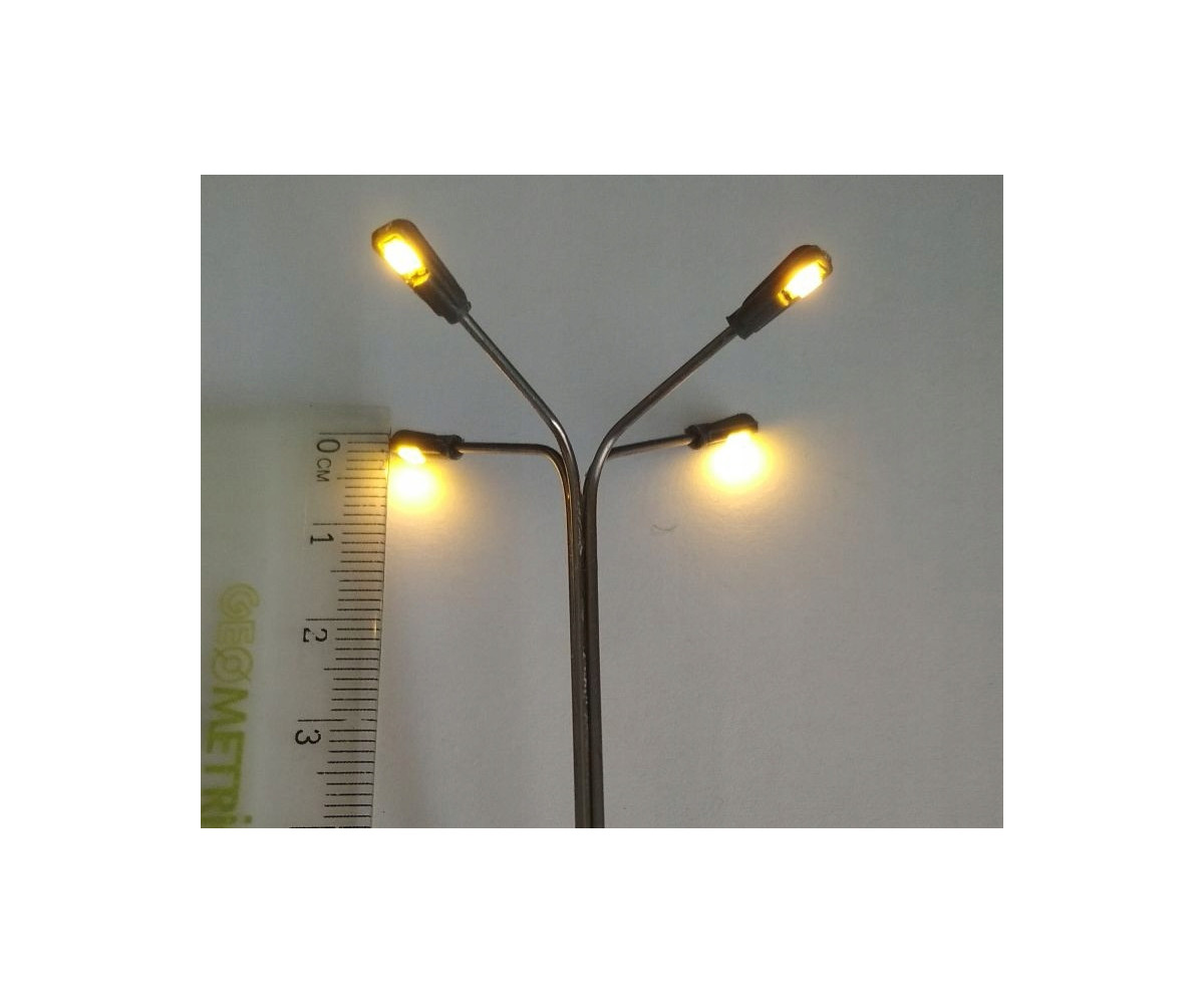 Lampa,latarnia LED czteroramienna żółta 3v + rezystor