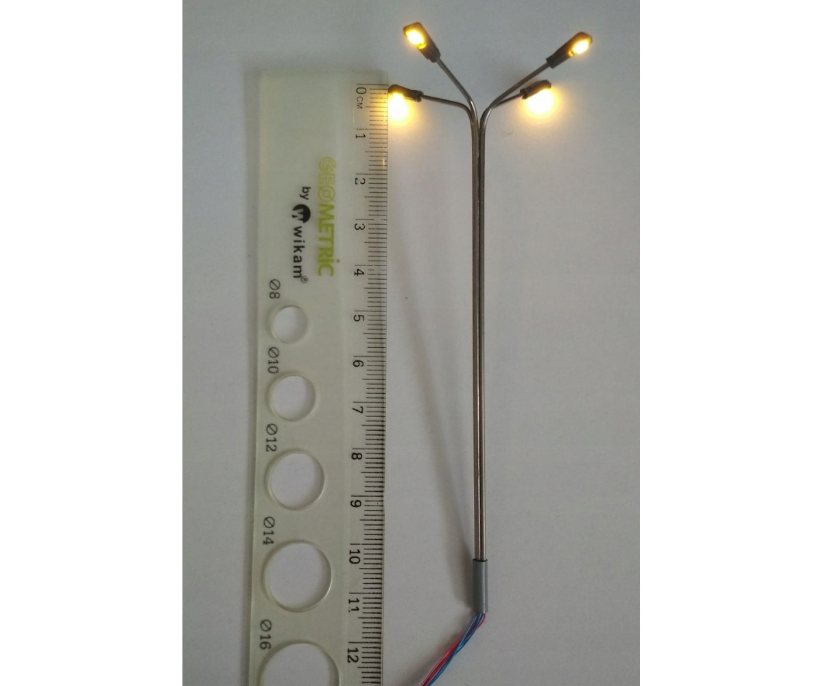 Lampa,latarnia LED czteroramienna żółta 3v + rezystor