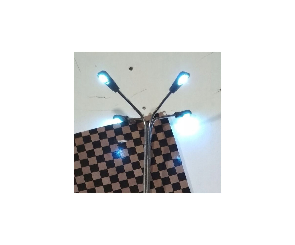 Lampa,latarnia LED czteroramienna biała 3v + rezystor