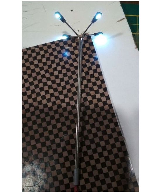 Lampa,latarnia LED czteroramienna biała 3v + rezystor