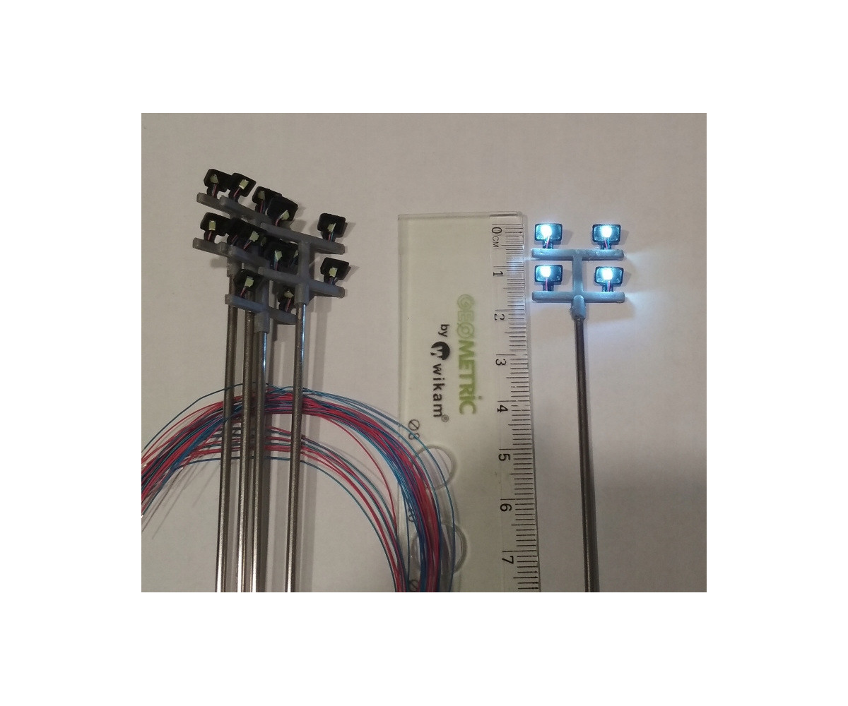 Lampa uliczna,latarnia LED 4x, 3v,rezystory GRATIS