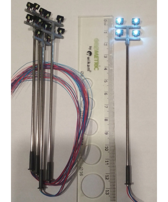 Lampa uliczna,latarnia LED 4x, 3v,rezystory GRATIS