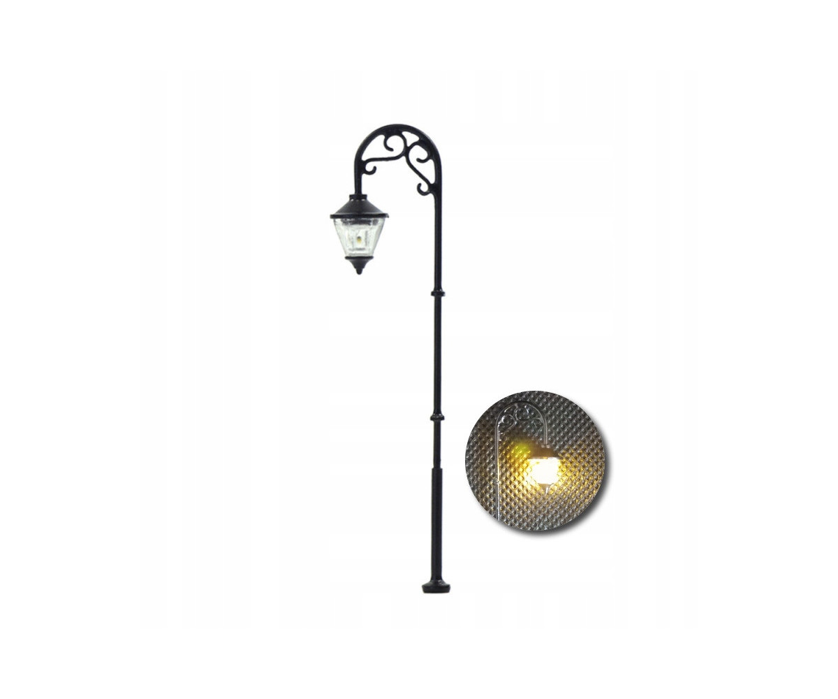Latarnia parkowa lampa led żółta retro rustykalna