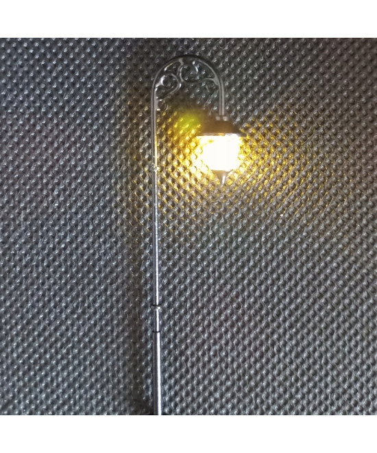 Latarnia parkowa lampa led żółta retro rustykalna