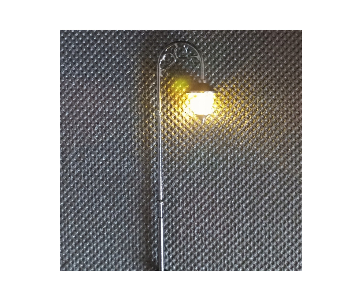 Latarnia parkowa lampa led żółta retro rustykalna