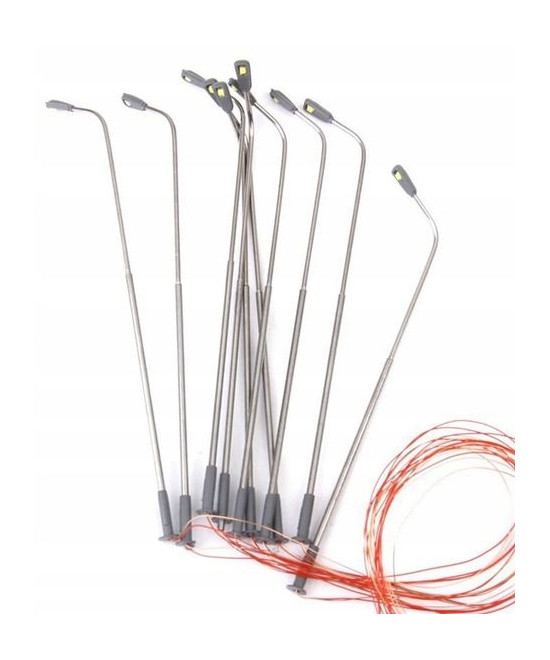 Latarnia lampa Led biała zimna 3v, skala H0, rezystor Gratis