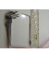 Latarnia lampa Led biała zimna 3v, skala H0, rezystor Gratis