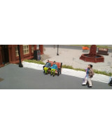 Ławka H0 na makietę, stylowa, do parku, na perony