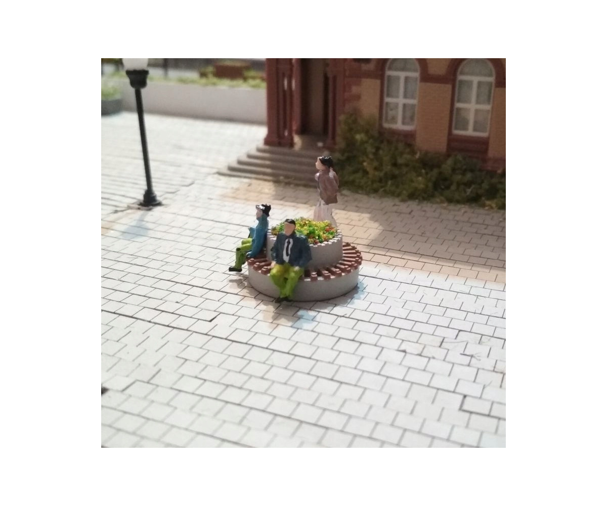 Kwietnik na makietę, ławka, na perony kolejowe