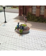 Kwietnik na makietę, ławka, na perony kolejowe