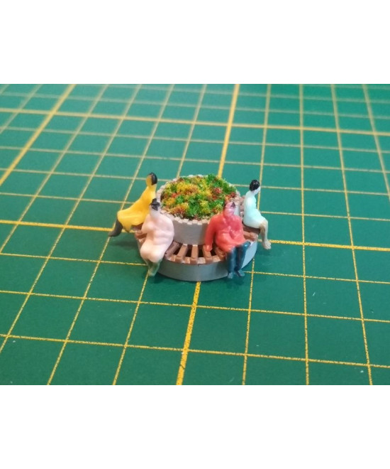 Kwietnik na makietę, ławka, na perony kolejowe