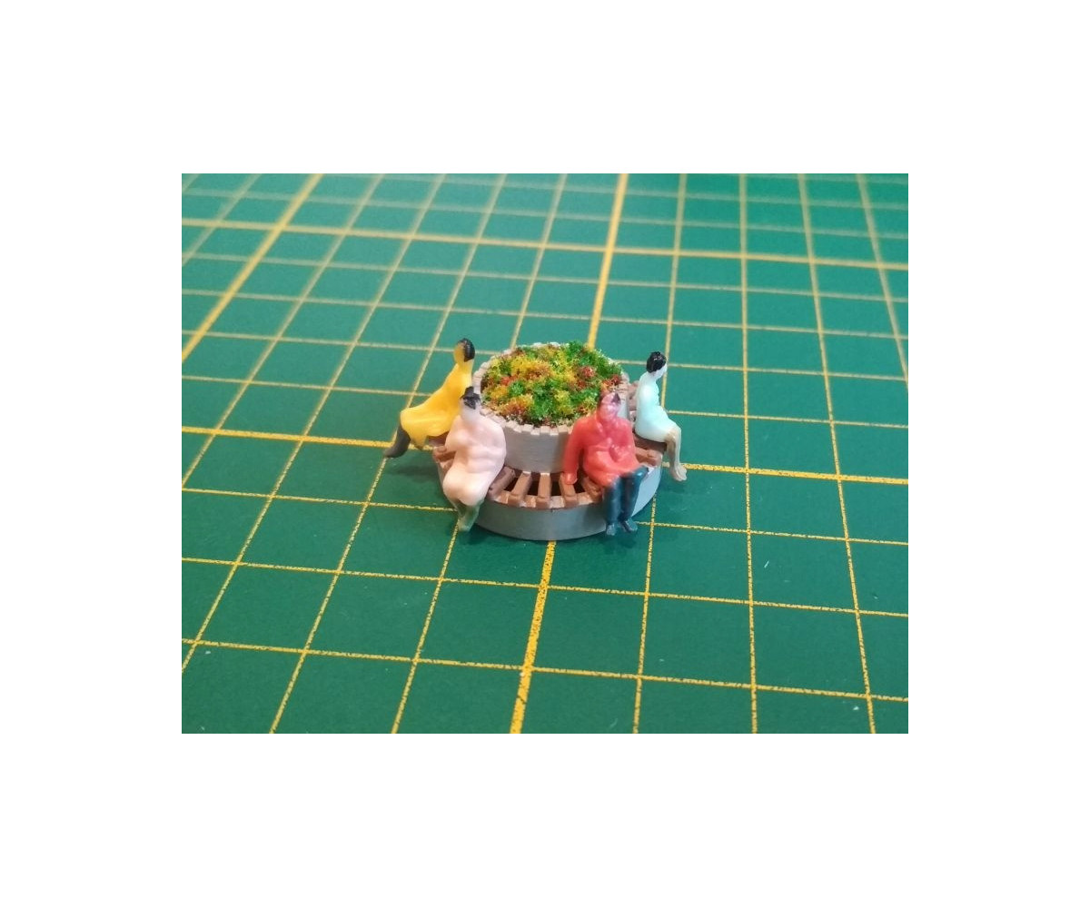 Kwietnik na makietę, ławka, na perony kolejowe