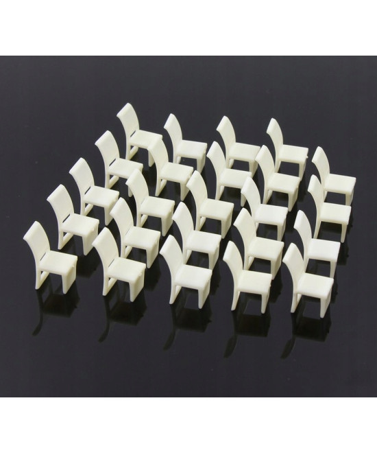 Krzesło białe na makietę , wyposażenie domu