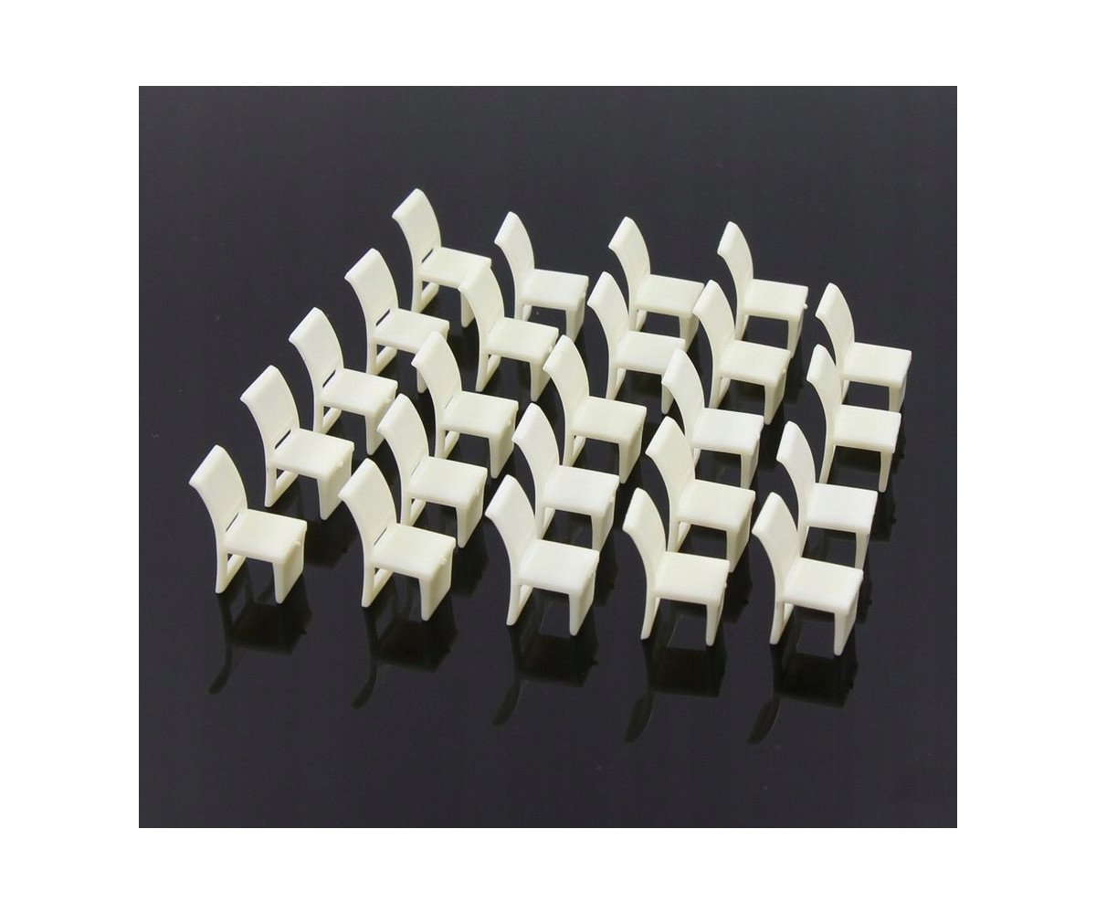 Krzesło białe na makietę , wyposażenie domu