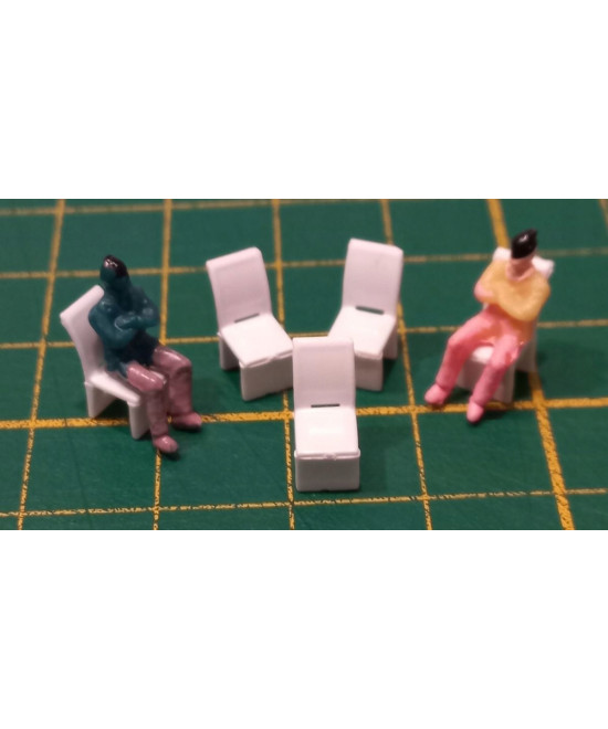 Krzesło białe na makietę , wyposażenie domu