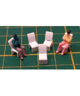 Krzesło białe na makietę , wyposażenie domu