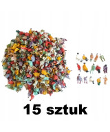 Ludziki, postacie, figurki H0, siedzące - 15 sztuk