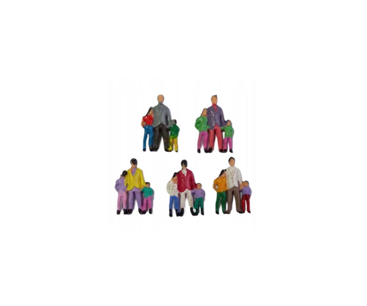 Ludziki postacie figurki H0, potrójne PREMIUM