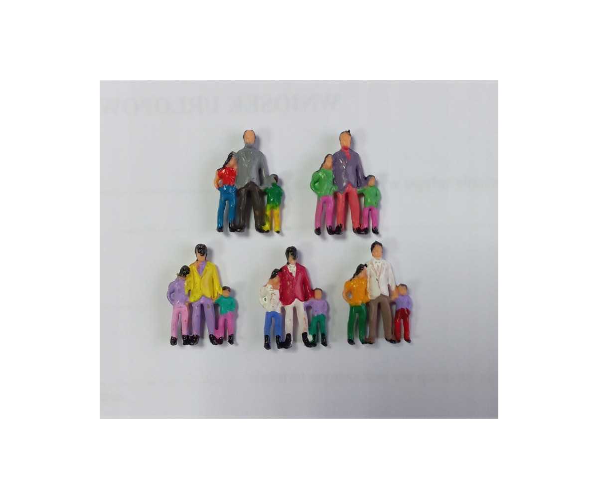 Ludziki postacie figurki H0, potrójne PREMIUM