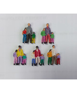 Ludziki postacie figurki H0, potrójne PREMIUM