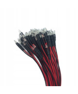 Dioda LED 3mm 12v z przewodami 20cm - czerwona