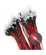 Dioda LED 3mm 12v z przewodami 20cm - czerwona