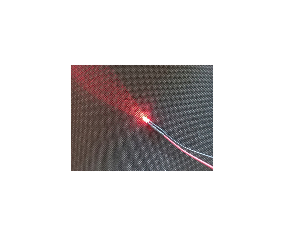 Dioda LED 3mm 12v z przewodami 20cm - czerwona