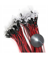 Dioda LED 3mm 12v z przewodami 20cm - biała zimna