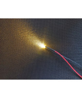Dioda LED 3mm 12v z przewodami 20cm - biała ciepła