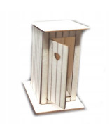 Toaleta WC H0, wychodek, sławojka, z tektury