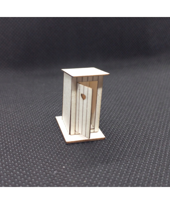 Toaleta WC H0, wychodek, sławojka, z tektury