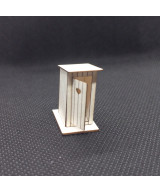 Toaleta WC H0, wychodek, sławojka, z tektury