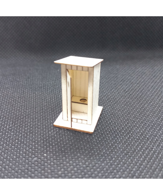 Toaleta WC H0, wychodek, sławojka, z tektury